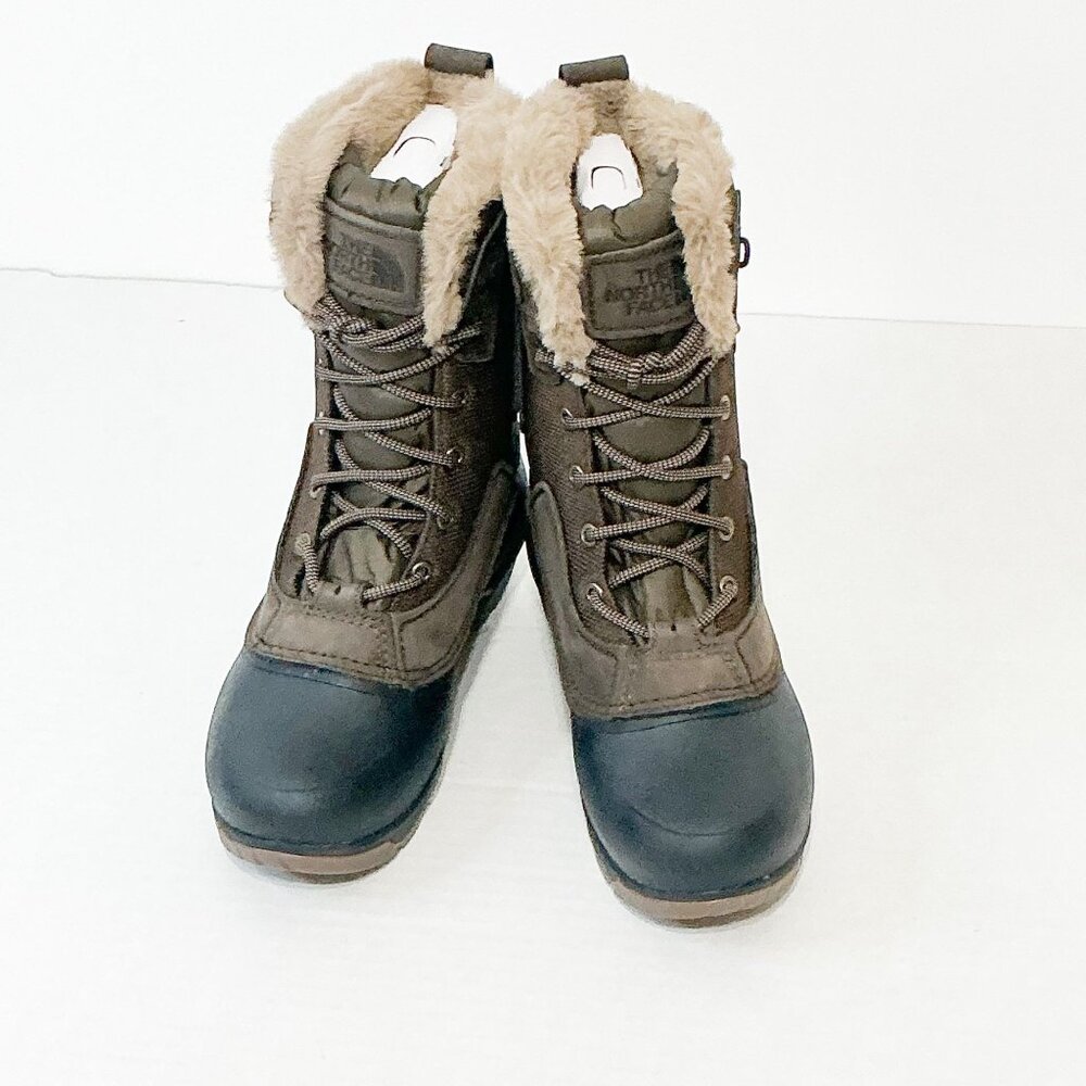 The North Face NWB Sz 6 Brown Shellista IV Waterproof Leather Mid Boots - Picture 8 of 14